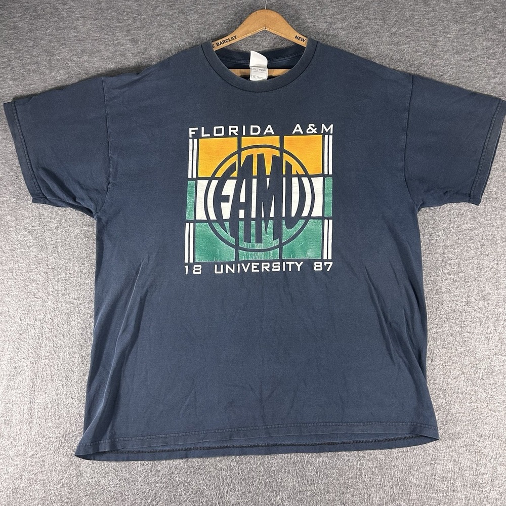 Florida A&M University Shirt Mens 2XL Black T Shirt Front & Back Graphic Print